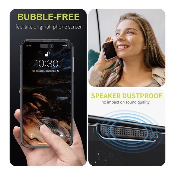 WSKEN iPhone 14 Pro (6.1”) Premium Screen Protector Tempered Glass - 4 Pack, New - Picture 5 of 6